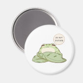 Aimant Grenouille mignonne en mode Ne Pas Déranger (Recto/Verso)