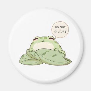 Aimant Grenouille mignonne en mode Ne Pas Déranger