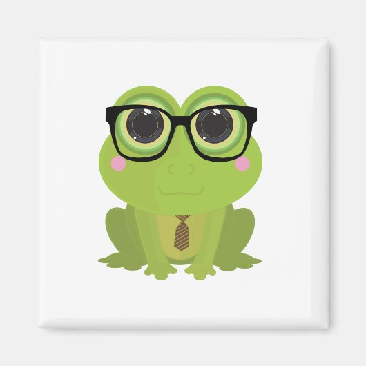 Aimant Grenouille Nerd (Devant)