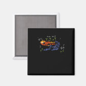 Aimant Grenouille qui t'aime style classique simple (Recto/Verso)