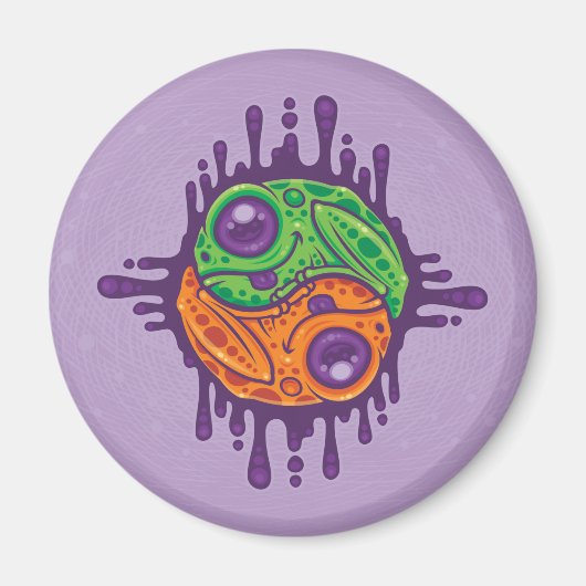 Aimant Grenouille séchée Trippy Yin Yang (Devant)