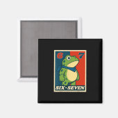 Aimant Grenouille Six Sept Drôle 6 7 Mème Génération Alph (Recto/Verso)