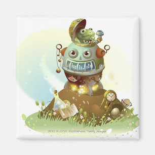 Aimant Grenouille sortant d'un UFO