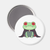 Aimant Grenouille Vampire Mignonne Cape d'Halloween (Recto/Verso)
