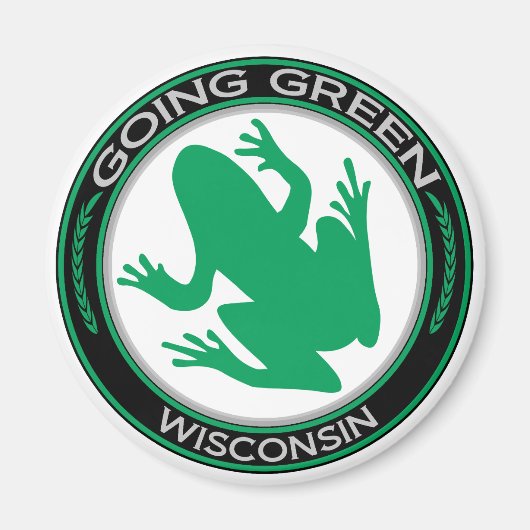 Aimant Grenouille verte du Wisconsin (Devant)