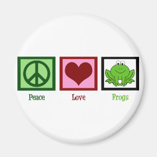 Aimant Grenouilles Peace Love