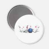 Aimant Grève ! Boule de Bowling & Épingles : (Recto/Verso)