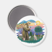 Aimant Greyhound italien (crème) (Recto/Verso)