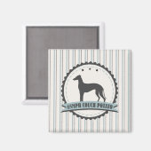 Aimant Greyhound Retraité Racer 45 mi/h Lazy Dog (Recto/Verso)