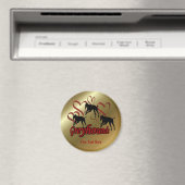 Aimant Greyhounds et Red Heart Chien (In Situ (Lave-vaisselle))