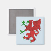 Aimant Griffin en rouge et vert (Recto/Verso)