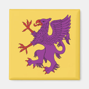 Aimant Griffin Rampant Purpure
