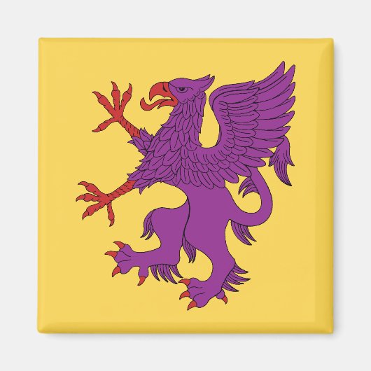 Aimant Griffin Rampant Purpure (Devant)