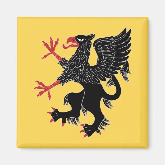 Aimant Griffin Rampant Sable (Devant)