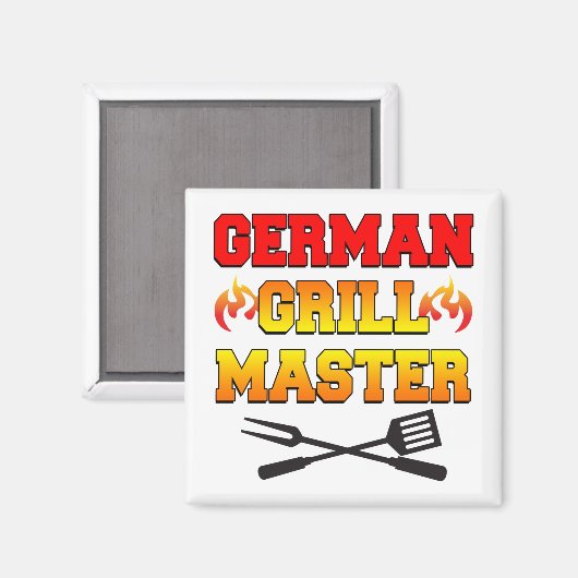 Aimant Grill Master allemand (Recto/Verso)