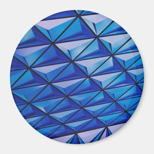 Aimant grille d'angle bleu (Devant)