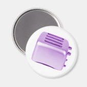 Aimant Grille-pain vintage rétro - violet (Recto/Verso)