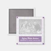 Aimant Grille violette (Recto/Verso)