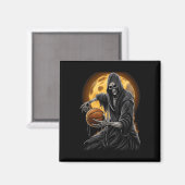 Aimant Grim Reaper Jouer Basketball Tee - shirts graphiqu (Recto/Verso)