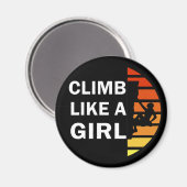 Aimant Grimper comme une femme escalade rock (Recto/Verso)