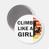 Aimant Grimper comme une femme escalade rock (Recto/Verso)