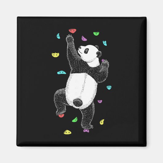 Aimant Grimpeur sur mur d'escalade intérieur Panda ours d (Devant)