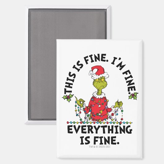 Aimant Grinch | Everything is Fine (Recto/Verso)