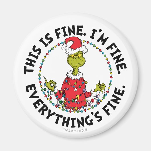 Aimant Grinch | Everything's Fine (Devant)