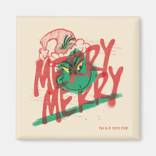 Aimant Grinch Grunge Graphique Joyeux Joyeux