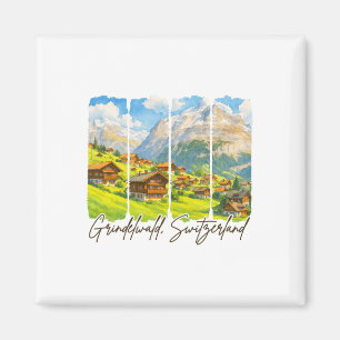 Aimant Grindelwald Suisse Voyage Coup de pinceau Grindel