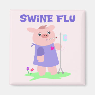 Aimant Grippe porcine amusante