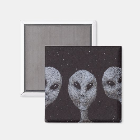 Aimant Gris Alien (Recto/Verso)