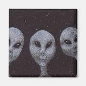 Aimant Gris Alien (Devant)