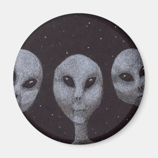 Aimant Gris Alien (Devant)