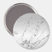 Aimant Gris Argent Pailleté Faux Brillants (Recto/Verso)