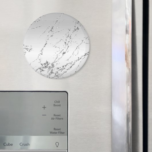 Aimant Gris Argent Pailleté Faux Brillants (In situ (réfrigérateur))