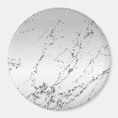 Aimant Gris Argent Pailleté Faux Brillants (Devant)
