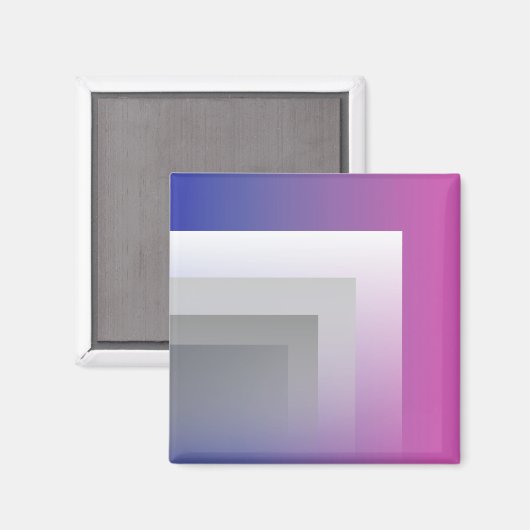 Aimant gris bleu Fuchsia (Recto/Verso)