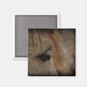 Aimant Gris Cheval Face Grunge (Recto/Verso)