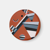 Aimant Gris de Kandinsky Peinture Abstraite Art moderne (Devant)