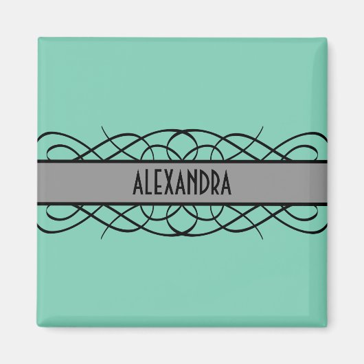 Aimant gris déco (Devant)