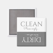 Aimant Gris Élégant | Blanc | Lave-Vaisselle (Recto/Verso)