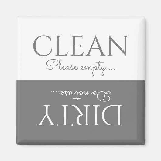 Aimant Gris Élégant | Blanc | Lave-Vaisselle (Devant)