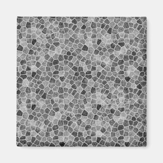 Aimant Gris ultime pavé patchwork motif terrazzo (Devant)
