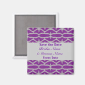 Aimant gris violet enregistrer la date (Recto/Verso)