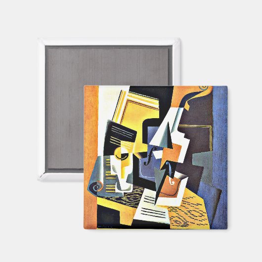 Aimant Gris - Violon et verre (Recto/Verso)