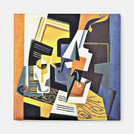 Aimant Gris - Violon et verre (Devant)