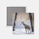 Aimant Grise Italienne Laisser Il Neige Noël (Recto/Verso)