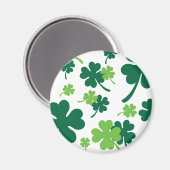 Aimant Groen klavertje vier blaadjes. Saint Patrick's Day (Recto/Verso)