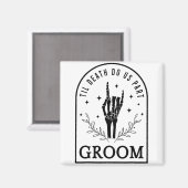 Aimant Groom Bride squelette gothique Halloween Fiançaill (Recto/Verso)